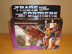 NICE 99% Complete TRANSFORMERS G1 THRUST Figure + Box VINTAGE Original HASBRO - Picture 1 of 15