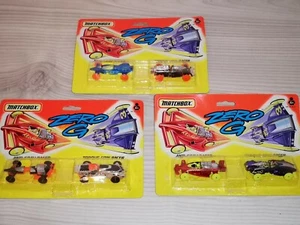 ¡Todos los 6 coches Matchbox Zero G 2 x 3! NUEVO EMBALAJE ORIGINAL SIN ABRIR DE 1994 colección rara kg - Imagen 1 de 26