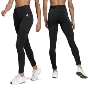 Adidas Damen Legging Hoher Bund Sport Fitness Hose High Waist Long Tight schwarz - Bild 1 von 12