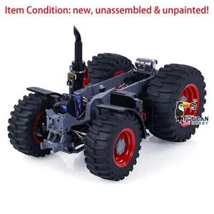 LESU 1/16 4X4 Metal Chassis Kit W/Motor for AOUE 1050 RC Tractor Farm Vehicle - Picture 1 of 16