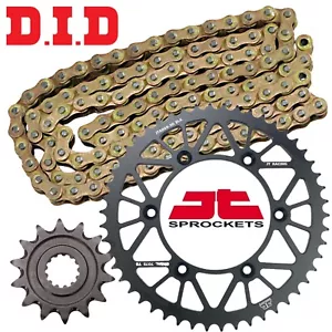 GASGAS MC125 CHAIN & SPROCKET KIT JT ALLOY REAR DID GOLD CHAIN RENTHAL FRONT - Picture 1 of 5