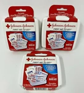 Johnson & Johnson Kit di Pronto Soccorso 12 Pezzi Kit di Emergenza ~ Lotto di 3 - Foto 1 di 4