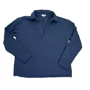 Quaker Marine Supply Inlet Pullover in Iris Loopback Frottee Gr. M V-Ausschnitt - Bild 1 von 9