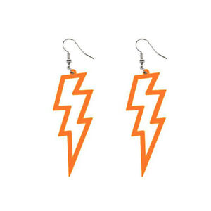 Acrylic Lightning Bolt Earrings Rain Cloud Raindrop Drop Dangle Emo Jewelry Gift
