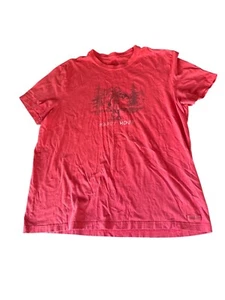 Life Is Good Herren rotes Kurzarm T-Shirt "Happy Hour" Grafik Größe XL - Bild 1 von 4