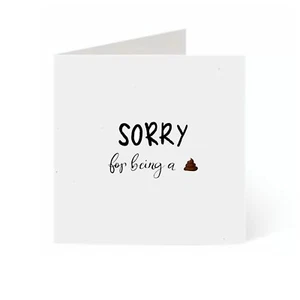 Cat Themed Sorry For Being a Sh*t Card, For Him For Her, pet apology - Picture 1 of 3