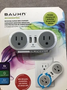 New in package Bauhn accessories rotating surge mini charger - Zdjęcie 1 z 2
