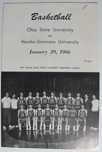 Ohio State v. Hardin-Simmons NCAA Basketball Program w/ Ticket Jan. 29, 1966 - Picture 1 of 4