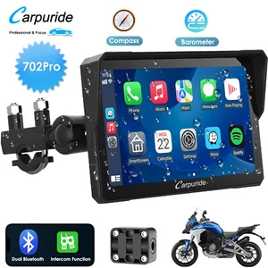 Carpuride W702Pro Motorcycle Carplay Intercom Wireless Function CarPlay Android Car - Picture 1 of 9