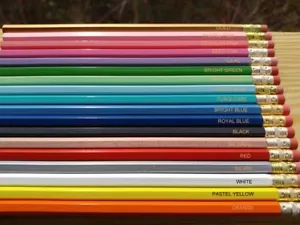 12 Personalized custom Round UV printed pencils. Non toxic. Printed Pencils. - Picture 1 of 5