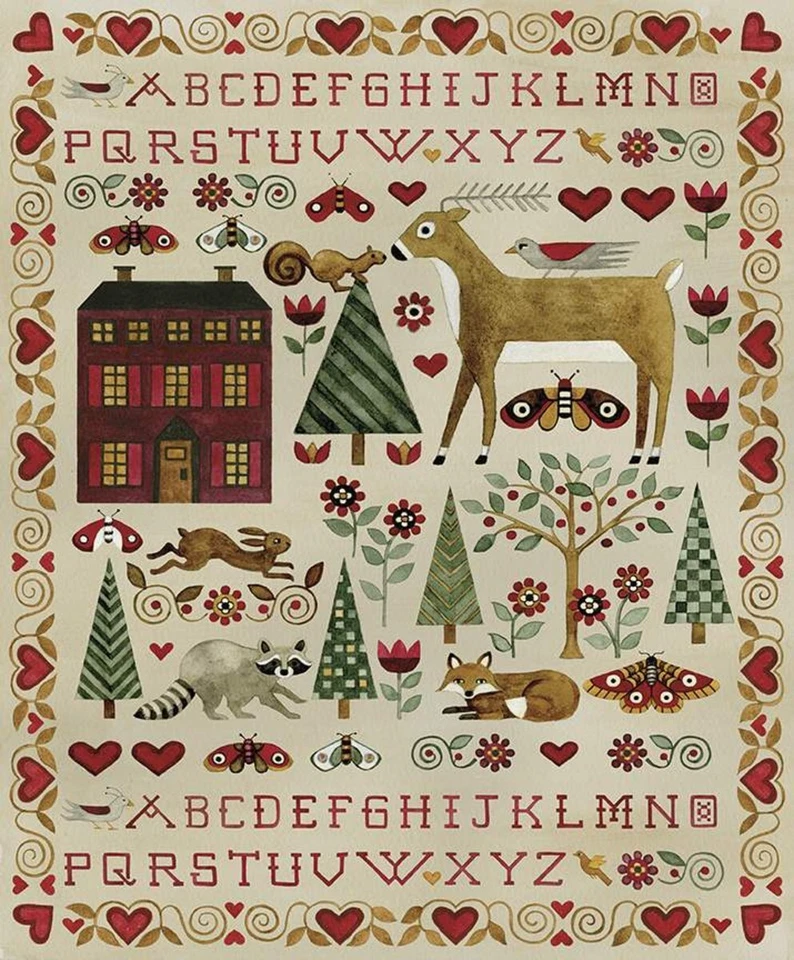 "For the Love of Nature" Panel by Teresa Kogut for Riley Blake, 36" x 43 1/2" - Image 1 of 1