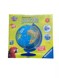 RAVENSBURGER 3-D CHILDREN'S GLOBE PUZZLE~180 Pieces~Display Stand~NEW & SEALED - Picture 1 of 4