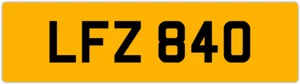 LFZ 840 L 3x3 DATELESS PRIVATE NUMBER PLATE LEE LOU LUKE LUCY LEO LISA LIAM LEN - Picture 1 of 1