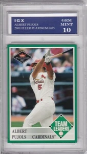 ALBERT PUJOLS ROOKIE CARD 2001 Fleer Platinum RC Baseball Cardinals GEM MINT 10 - Picture 1 of 1