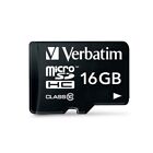 Verbatim 16gb Microsdhc Card [class 10] W Adapter - Class 10 - 1 Card/1 Pack