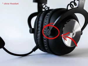 Ersatz Halterungen Bügel Verbinder für Logitech Pro X Wireless Headset 2er set - Picture 1 of 2