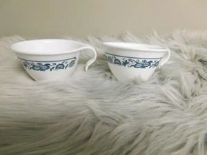 Vintage Corelle by Corning Old Town Blue Hooked Handle Cup Lot of 2 - Picture 1 of 3