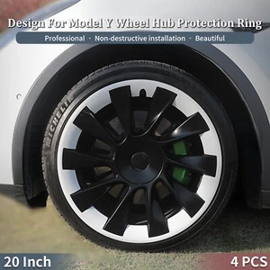 20 inch Model Y (2020-2024) Rim Protector 4PCS White Rim Protection for Tesla - Picture 1 of 7