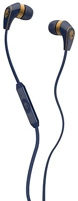 Skullcandy 50/50 Ohrhörer Marineblau/Metallic Gold iPhone iPad Tablet Mikro Fernbedienung