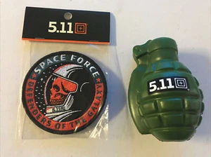 5.11 TACTICAL Morale Patch Space Force & Promo Stress Relief Squishy Grenade New - Picture 1 of 4