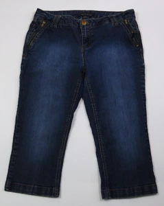 Damen Baccini Dark/Medium Wash Stretch Capri Jeans Gr. 4 R9-63 - Bild 1 von 5