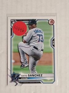 2021 BOWMAN #13 SIXTO SANCHEZ RC ROOKIE MIAMI MARLINS BASEBALL