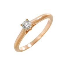 Cartier Solitaire Diamond 0.23ct F/VS1/3EX Ring 18K PG size55 7.25(US) 90222378