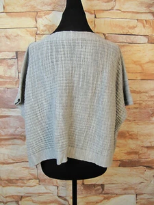 Women's size S Lafayette 148 Beige Linen Blend Short Sleeve Blouse R-79 - Picture 1 of 9