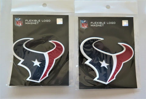 LOT OF TWO (2) HOUSTON TEXANS, FLEXIBLE MAGNETS FROM WINCRAFT Cover