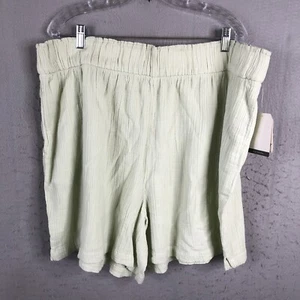 Wonderly Shorts Womens 4X Plus Size Mint Green Gauzey Crinkle Beachy Stretch NEW - Picture 1 of 18