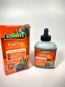 SCHULTZ 2-7-7 Cactus Liquid Plant Food For Succulents 4 fluid oz NEW Open Box - Picture 1 of 6