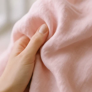 Spanish Pink Linen Fabric by the Yard – Soft Washed – Sewing, Apparel & Decor - Picture 1 of 10
