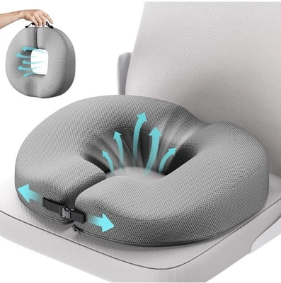 Benazcap Donut Cushion for Hemorrhoids, Coccyx Cushion for Tailbone Pain Relief,