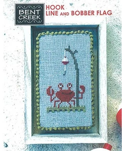 BENT CREEK: HOOK LINE AND BOBBER FLAG CROSS STITCH PATTERN - Picture 1 of 1