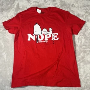 Snoopy Red T-shirt NOPE Not Today Size XL Free Shipping - Picture 1 of 7