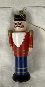 Vtg 1984 Avon Wooden Soldier Ornament 3”  Nutcracker Collection - Picture 1 of 6