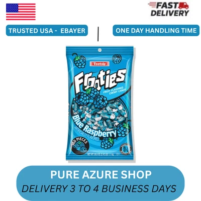 Paquete de 1 caramelo con sabor a frambuesa azul Tootsie Frooties, Foto 1 de 3