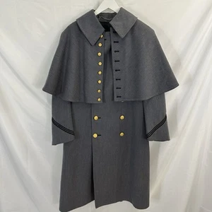 Mens Vintage US Military Academy West Point Cadets Cold Weather Coat Gray Wool - Picture 1 of 7