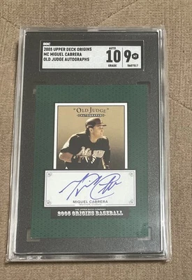 2005 Upper Deck Origins Miguel Cabrera Old Judge Auto #MC SGC 9 MT W/10 Auto - Image 1 of 2