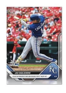 2025 MLB Topps NOW #262 Jac Caglianone Call Up 1st MLB Hit KC Royals Rookie 🔥 - Picture 1 of 2