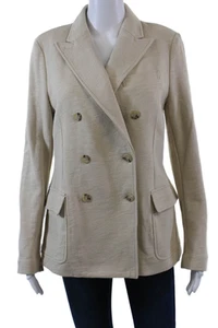 Giacca blazer donna Lauren Ralph Lauren cotone colletto bottoni marrone taglia M - Foto 1 di 8