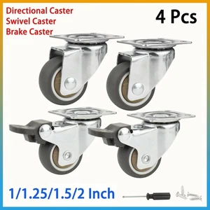 Mini Ruote 1/1,25/1,5/2 Pollici TPE Ruote in Gomma Sedia Mobili Ruote Silenziose - Foto 1 di 16