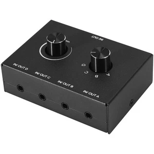 4 Port Audio , 3,5 Mm Audio Switcher, Stereo AUX Audio Selector, 4 Eingang 4764 - Bild 1 von 9