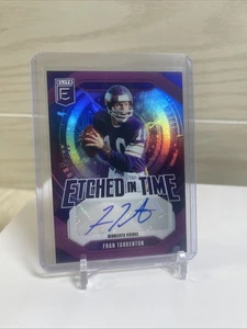 2025 Donruss Elite Fran Tarkenton Auto 15/49 Purple Etched In Time Vikings - Picture 1 of 9