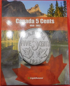 Used Lighthouse 1858-1952 Canada 5 Cents Empty Album - Picture 1 of 2