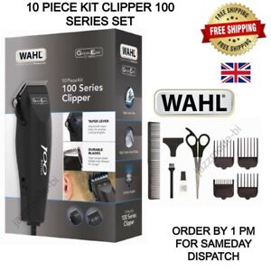 WAHL 100 Series GroomEase 10 Piece Clipper KIT SET - BLACK