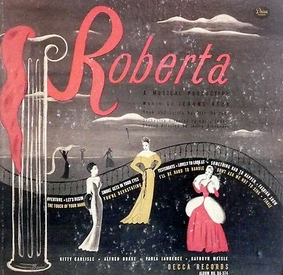 78 rpm album 6  M+ discs / album: M+    Broadway Show ROBERTA w/ ALFRED DRAKE - Imagem 1 de 4