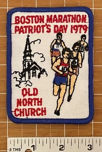 PARCHE BORDADO COSIDO IGLESIA NORTE ANTIGUA DÍA PATRIOTA MARATÓN BOSTON 1979 - Imagen 1 de 2