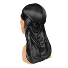 Silky Solid Black Durags Sliky Do-Rag Silky Wave Fast Shipping