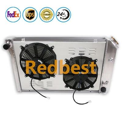 3Row Auminum Radiator&Shroud&Fan Fits 1977-1982 Chevrolet Corvette 5.7L V8 AT MT - Image 1 of 4